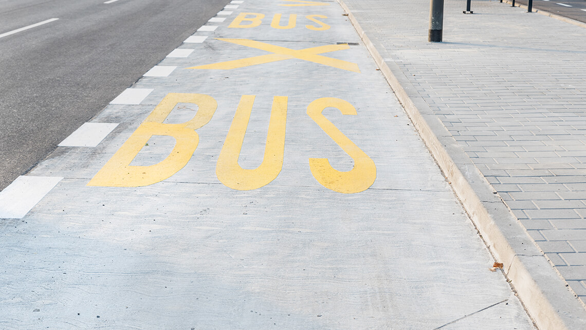 bus line and stop