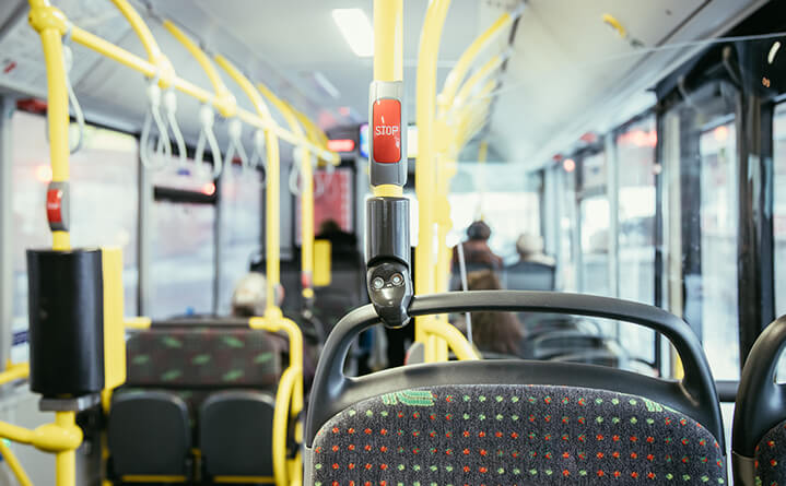 interior of a bus