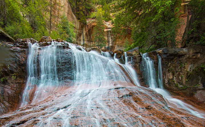 water fall river in forest